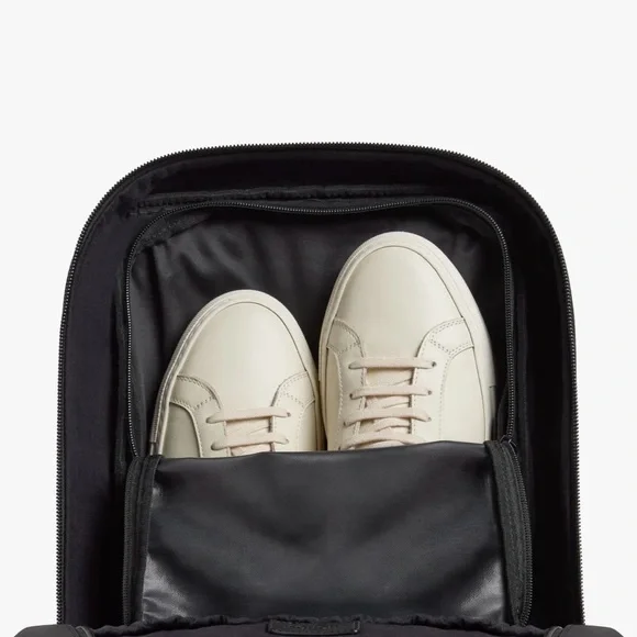 Monos Metro Backpack Travel Bag Duffel Black Nylon Vegan Leather Carry On Kit - Picture 7 of 16